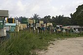 Boîtes aux lettres d'un bidonville Guyane française ; Urbanisation incontrôlée