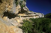 Paysage de corniche rocheuse calcaire en Navarre Espagne
