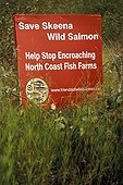 Sign for the protection of the wild salmons Canada 