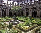 Jardin du cloître de la Cathédrale d'Utrecht au Pays-Bas