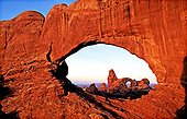 North Window and Turret arch in Arches NP Utah USA