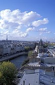 The Seine river along the City Island Paris France
