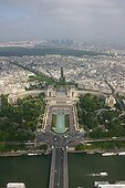 Paris seen from the Eiffel Tower France
