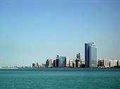 Town of Abu Dhabi seen since the sea