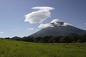 Lenticular cloud over Concepción volcano Ometepe Island
