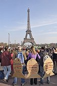 Demonstration for the Earth at theTrocadéro in Paris France