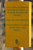Panel information in the Massif des Bauges Savoie