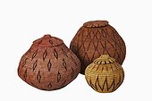 Collection of woven baskets adorning the boxes African