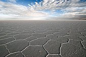 Immense salt desert named Salar of Uyuni Bolivia ; This is the largest salt desert in the world (12106 km2).<br>Altitude : 3653 m