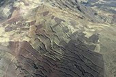 Aerial view of the Andes between Cuzco and Peruvian Amazon