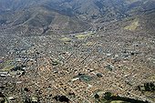 Aerial view of the Place of  Armes Cuzco Peru