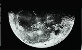 Last quarter of Moon viewn by telescope