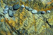Schist and rollers of Serpentine Cap Corse Gulf St Florent