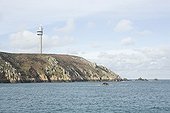 Lighthouse near Atlantic ocean Ouessant island France