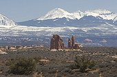 La Sal Mountains in Arches National Park USA