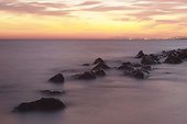 Palavas beach at twilight France