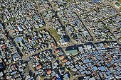 Aerial view of an informal settlement on the Cape Flats