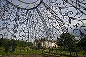 Iron-wrought dome in the garden of the Cormatin castle
