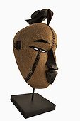 Mask from Gabon ; Masks are part of ceremonial costumes and are used in social and religious events