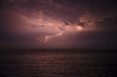 Lightning and altocumulus mammatus on the Atlantic Ocean