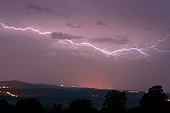 Intercloud lightning at the end of a storm France ; Location: St julien-de-Jonzy.