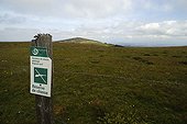 Billboard ban hunting summit of Mont Aigoual Cevennes France