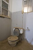 Old bath room in Diamond ghost town Kolmannskuppe Namibia ; diamond town until 1956, abandoned almost over night in 1956