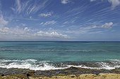 Tropical sea at the Plage de l'Anse du souffleur Guadeloupe 