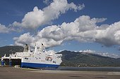 Ferry in the port of Propriano Gulf Valinco Corsica France