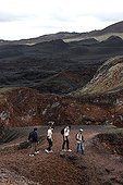Ecotourism in the Sierra Negra volcano on Isabela Island 