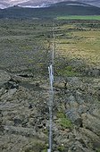 Fence in the area of Reykjahlid Iceland 