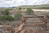 Signboard Lugards Falls Tsavo East National Park Kenya