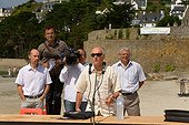 Speakers against green tides Brittany France ; Yves-Marie Le Lay, president of "Sauvegarde du Trégor"