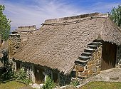Huts of the village of Moudeyres Massif Mezenc France 
