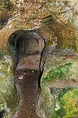 Gallery overdeepened natural groundwater by residents  ; At the end of the gallery alcove has been converted