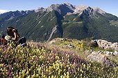 Watching the twin mountain Ubaye Alps France 