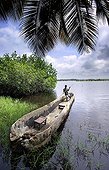 Benin and his canoe to 8 km west of Ouidah Benin