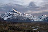 Mount Cook in the Alps of New Zealand 