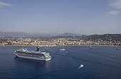 Aerial view of Cannes on the Cote d'Azur France