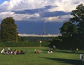 View on Paris from Jardin des Tourneroches at Saint-Cloud