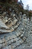 Geological formation in the Alpes-de-Haute-Provence France