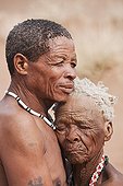 Husband and wife San in Namibia ; In the private reserve named "N/a’an ku sê", welfare programs and health support converge to maintain populations of Bushmen in good health and to reintroduce the wild Cheetahs. This nomadic group of hunter-gatherers has a history dating back over 20,000 years. Their close relationship and perfect their knowledge of animals allowed to live and feed in the deserts of southern Africa.