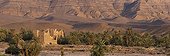Ksar and palm trees in the Draa Valley Morocco