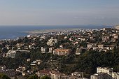 The heights of Nice and the Airport Cote d'Azur France