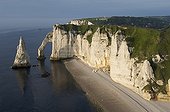 The Needle and the Porte d'Aval Cliff at Etretat France