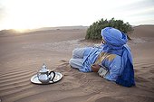 Tea in the desert Draa Valley in Morocco