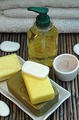 Various liquid and bar soaps