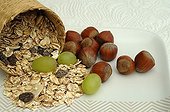 Grains Grapes and Nuts for breakfast 