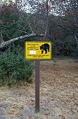 Sign "Bear" Campground Sequoia and Kings Canyon NP USA