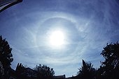 22 ° halo around the Sun Ray France  ; An early Parhelic circle is also visible.